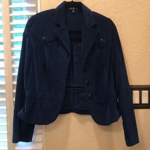 Velour Deep Blue Jacket (8) rafaella